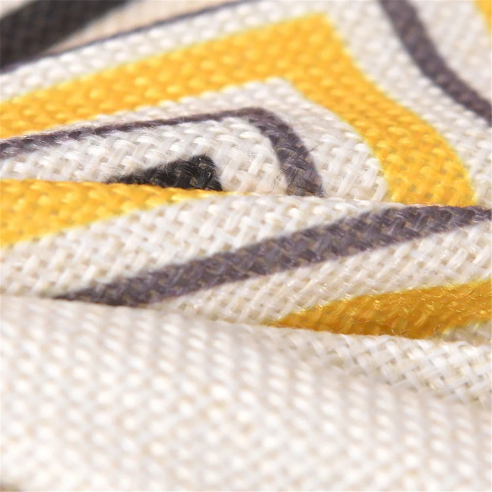 

European Geometric Pillow Blue Wavy Arrow Pillow Cotton For Bedroom Sofa Decorative Pillow