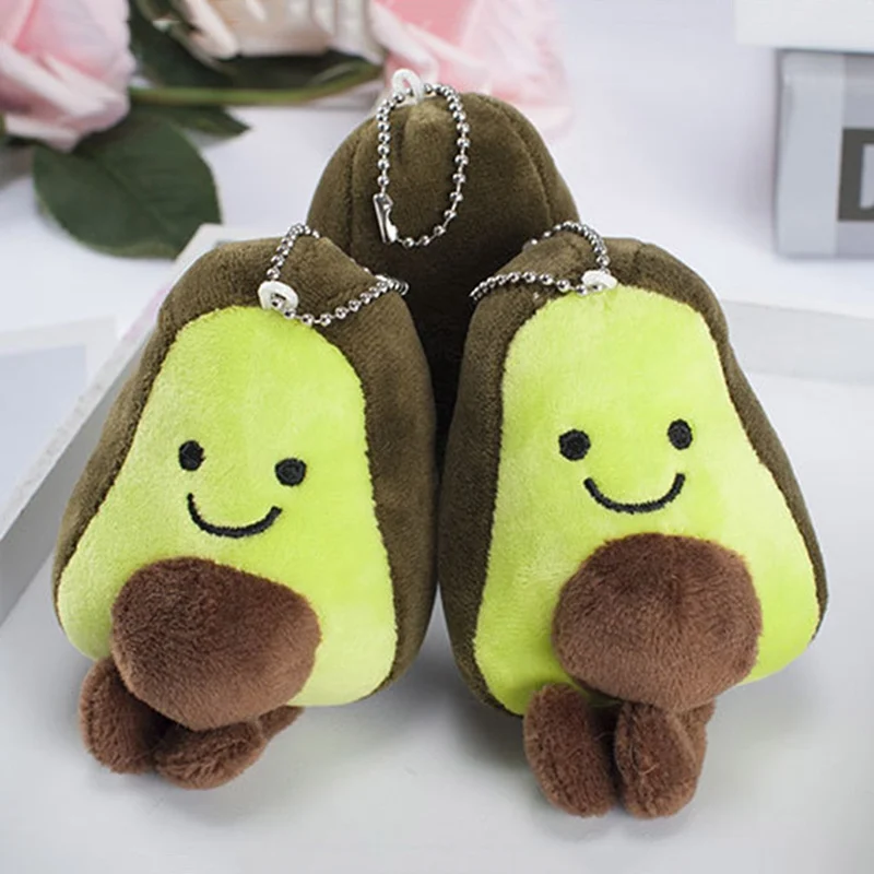 Брелок с авокадо фрукты мягкая плюшевая игрушка заполненная кукла брелок