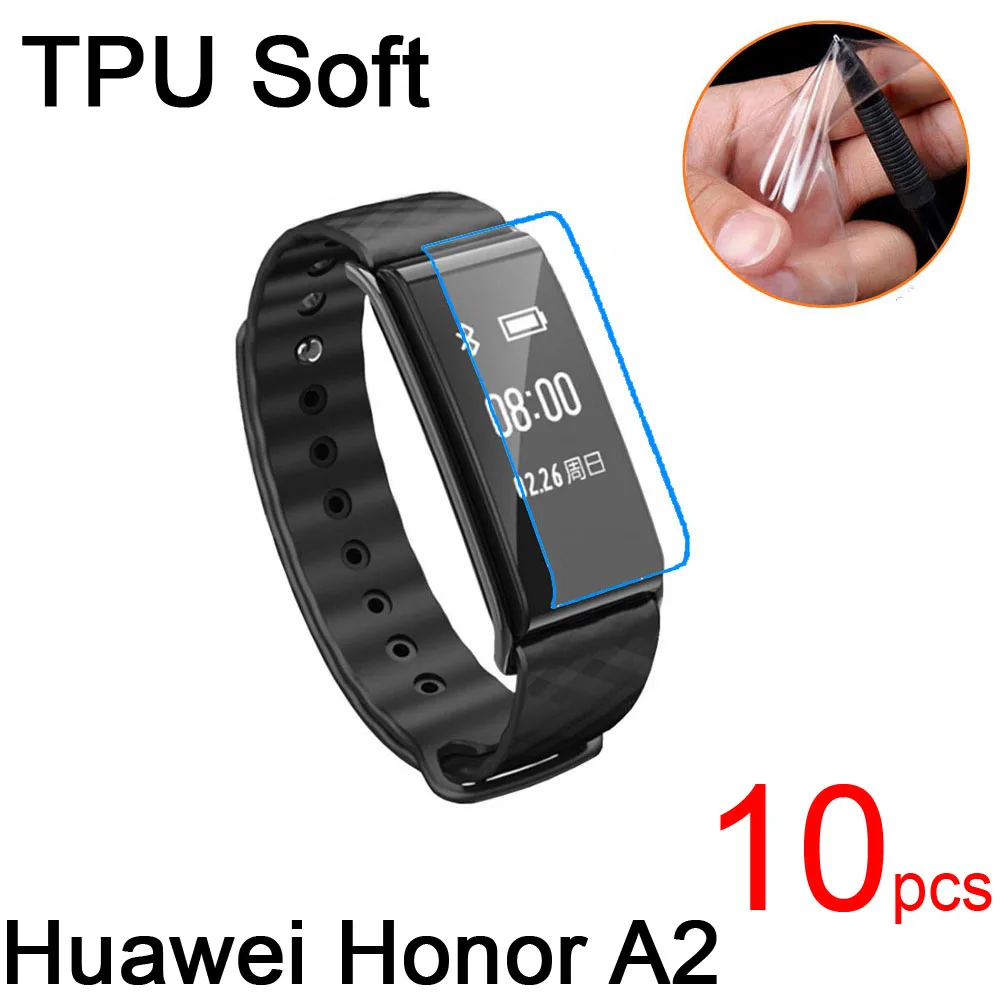 10 шт./лот ультра прозрачный мягкий защитный чехол из ТПУ для Huawei Honor Band 3 4 5 A2 2 pro