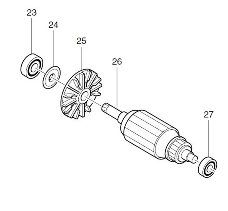 

AC220-240V MAKITA 518139-0 Rotor Motor Armature for DP4700 Rotor
