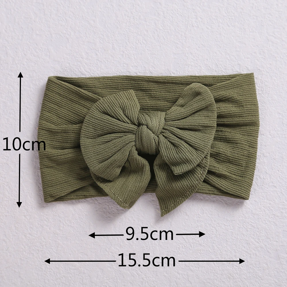 Baby Girl Nylon Headband Bowknot Headbands Solid Color Wide Turban Kids Strechy Hairband Hair Accessories Gifts 2021 New | Мать и ребенок