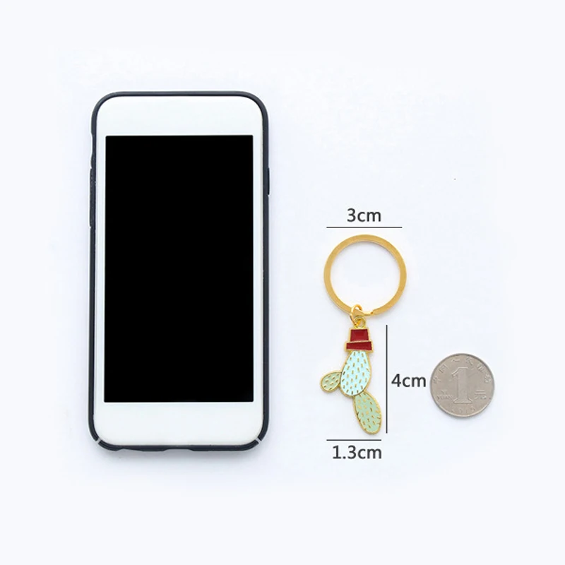 Брелоки в форме кактуса для женщин суккулентов горшке суккулента креативные