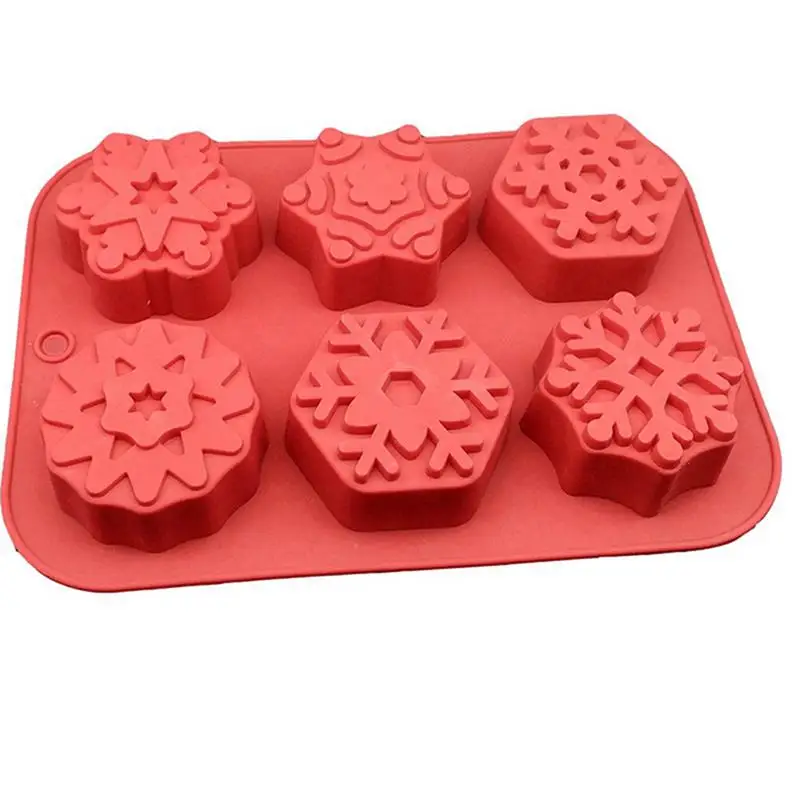 

Silicone Cake Mold Christmas Snowflake Pattern Silicone Mold Chocolate Mold Baking Non-Stick Heat-Resistant Cocina Accesorio