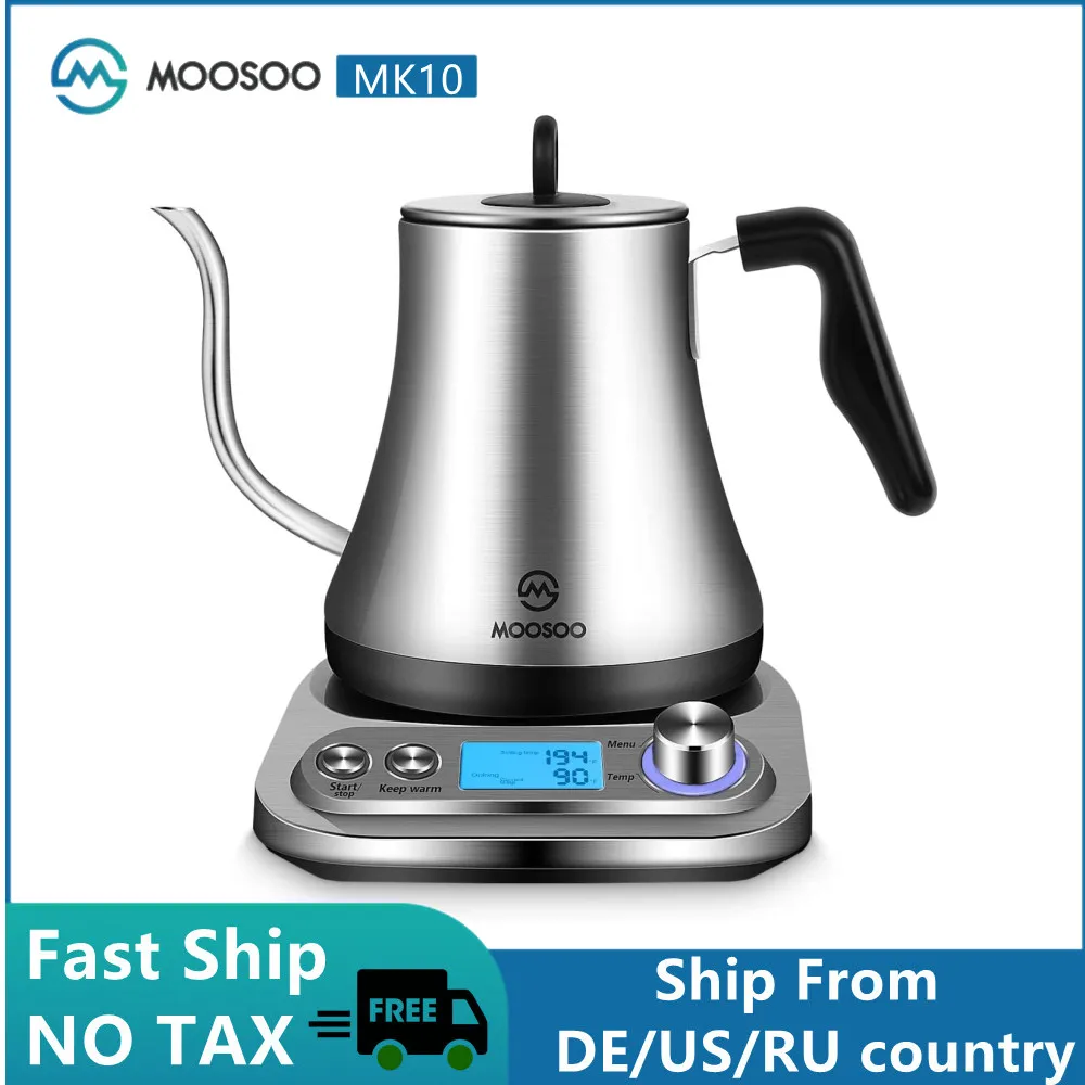 MOOSOO 0.8L Electric Gooseneck Kettle Thermo Pot Smart Kettle With Temperature Control Keep-Warm Function Kitchen Appliances