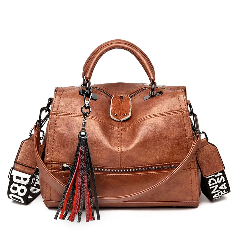 

Fashion Tassel PU Leather Shoulder Crossbody Bags for Women 2020 New Luxury Female Trending Bag Designer High Quality Handbags