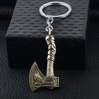 nordic viking keychain keyring crow wolf pirate chain necklace axe stainless steel warrior sublimation blanks neck pendants goth