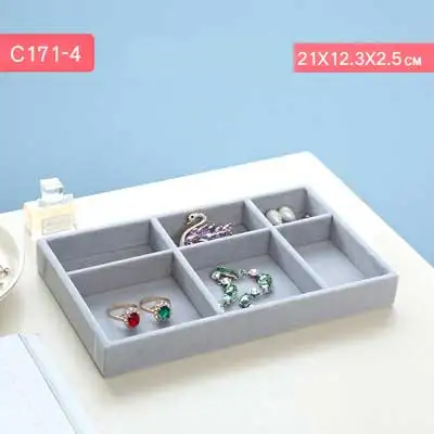 Ящик DIY для хранения ювелирных изделий лоток кольцо подарочная коробка для браслета ювелирные изделия Органайзер держатель серьги небольшой размер подходит для большинства помещений - Цвет: C171-4