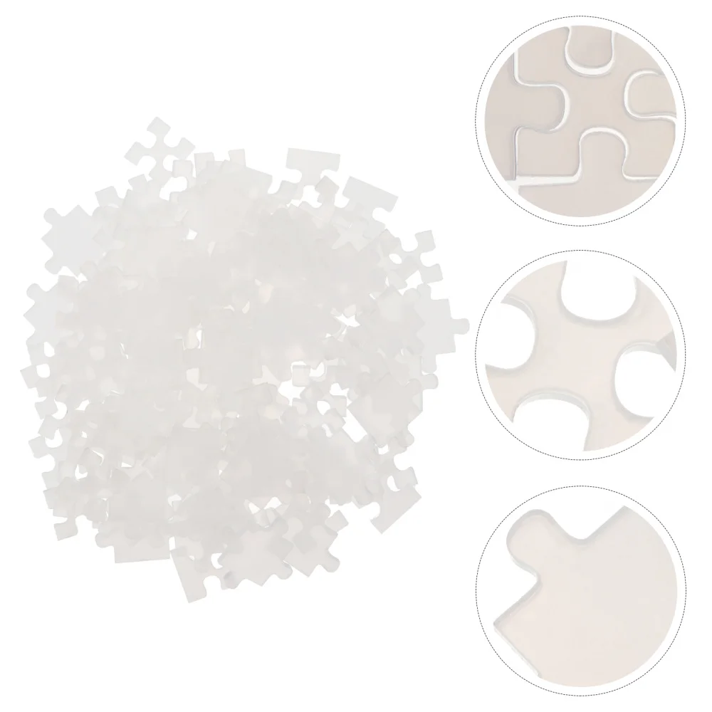 

300pcs Clear Crystal Acrylic Jigsaw Puzzles Reliever Challenge Game for Adults