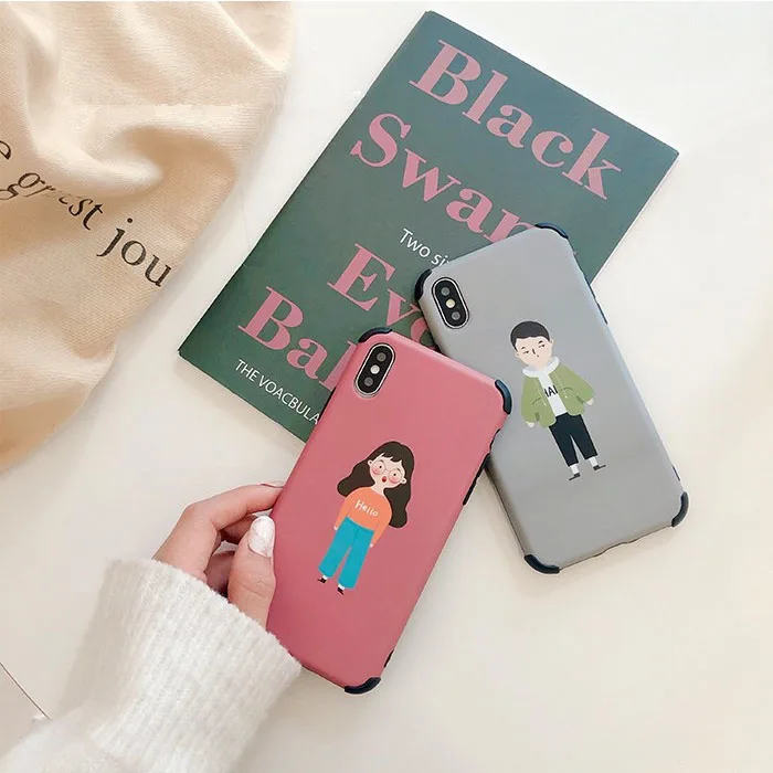 Чехол для телефона с рисунком для мальчиков и девочек для iPhone 11, милый мягкий чехол для пары для iPhone X XS 7 8 6 6splus 11Pro Max, полка гардероба
