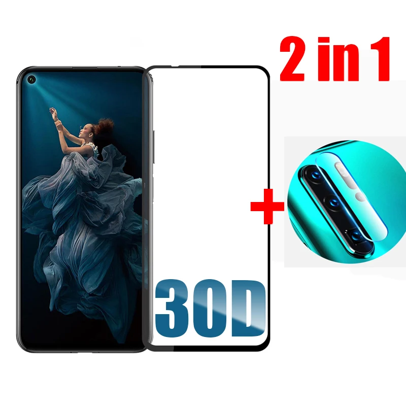 2 в 1 Защитное стекло для Huawei Honor 20 10 Lite Защита экрана 1010i Pro закаленное honor20 20lite light |