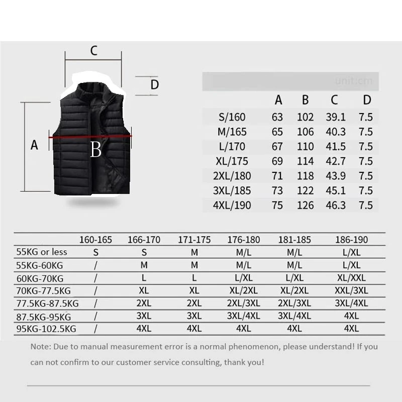 

2021 autumn Men intelligent USB Electric Heating Vest Adjustable Temperature Heating Vest Waistcoat Heating Warm Jacket