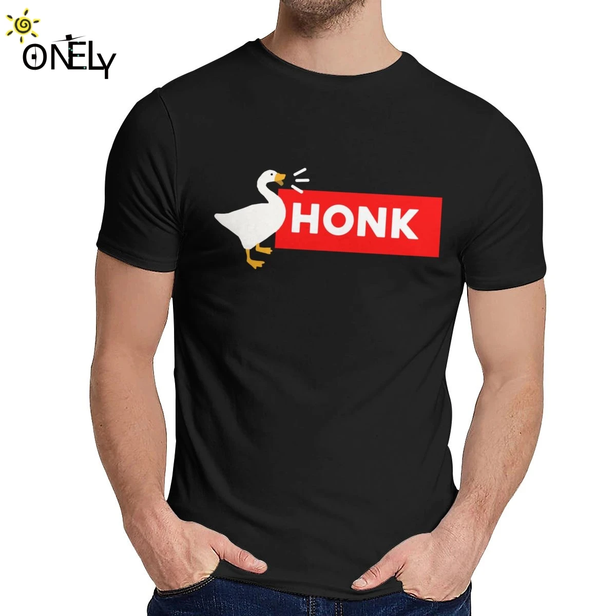 Мягкая футболка без названия с логотипом гусиной игры Honk Мужская модная