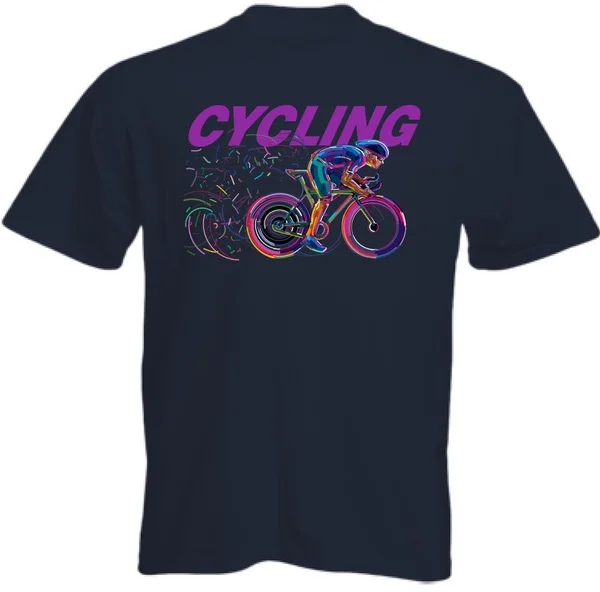 

Cycling T-Shirt Mens Funny Bike Cyclist Mountain MTB Racing Road Vibrant