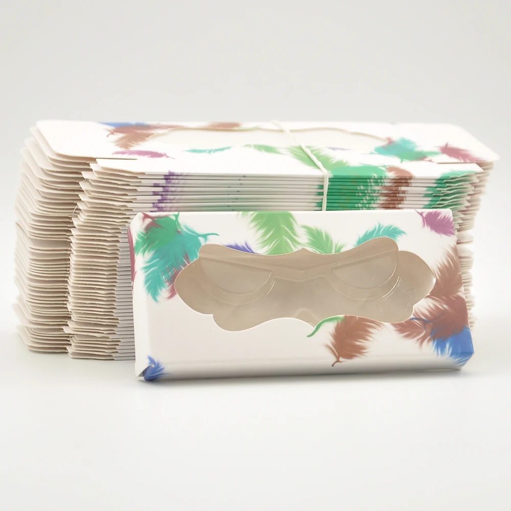 

Wholesale Eyelash Packaging Box Lash Boxes Package Custom Rectangle Blue Paper Box Eyelash Storage Case Vendors