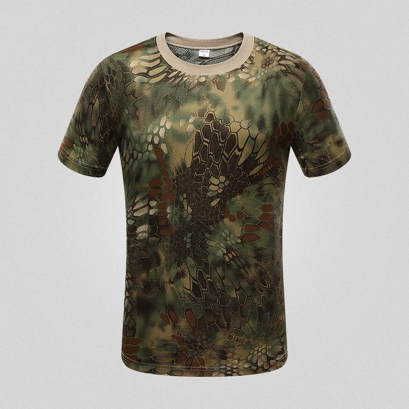 M 3XL Мужская камуфляжная армейская тактическая рубашка военная футболка с
