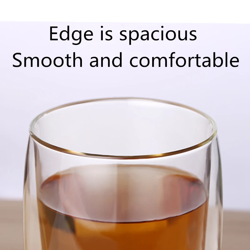 Стакан с двойными стенками чашка для чая кофейные кружки прозрачный