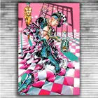 JoJos Необычные приключения, Горячая японская аниме 2, шелковая ткань, яркая декоративная наклейка