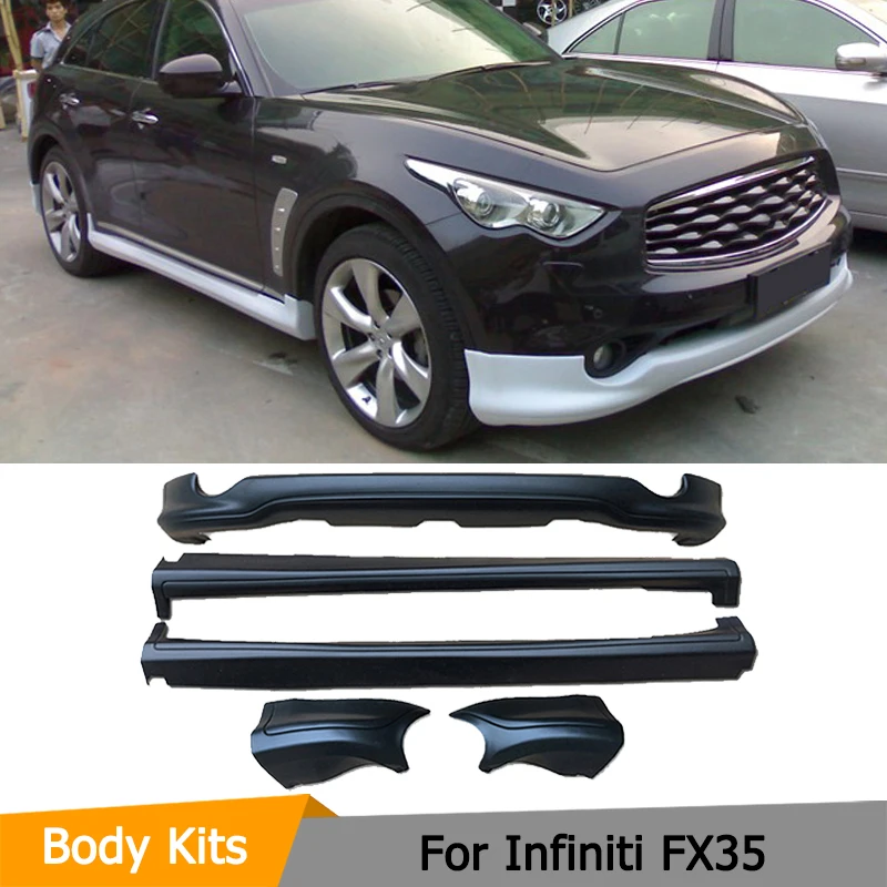Полипропиленовые черные комплекты для кузова автомобиля Infiniti FX35 2009 2014 передние