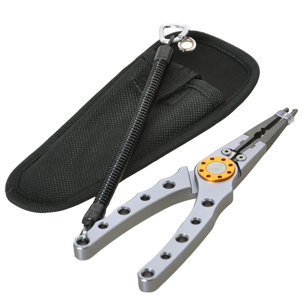 

SMART 19.5cm/7.68inch Stainless Steel Fishing Pliers 153g/5.41oz Scissors Aluminum Carp Fishing Tackle Tool Peche Alicates De