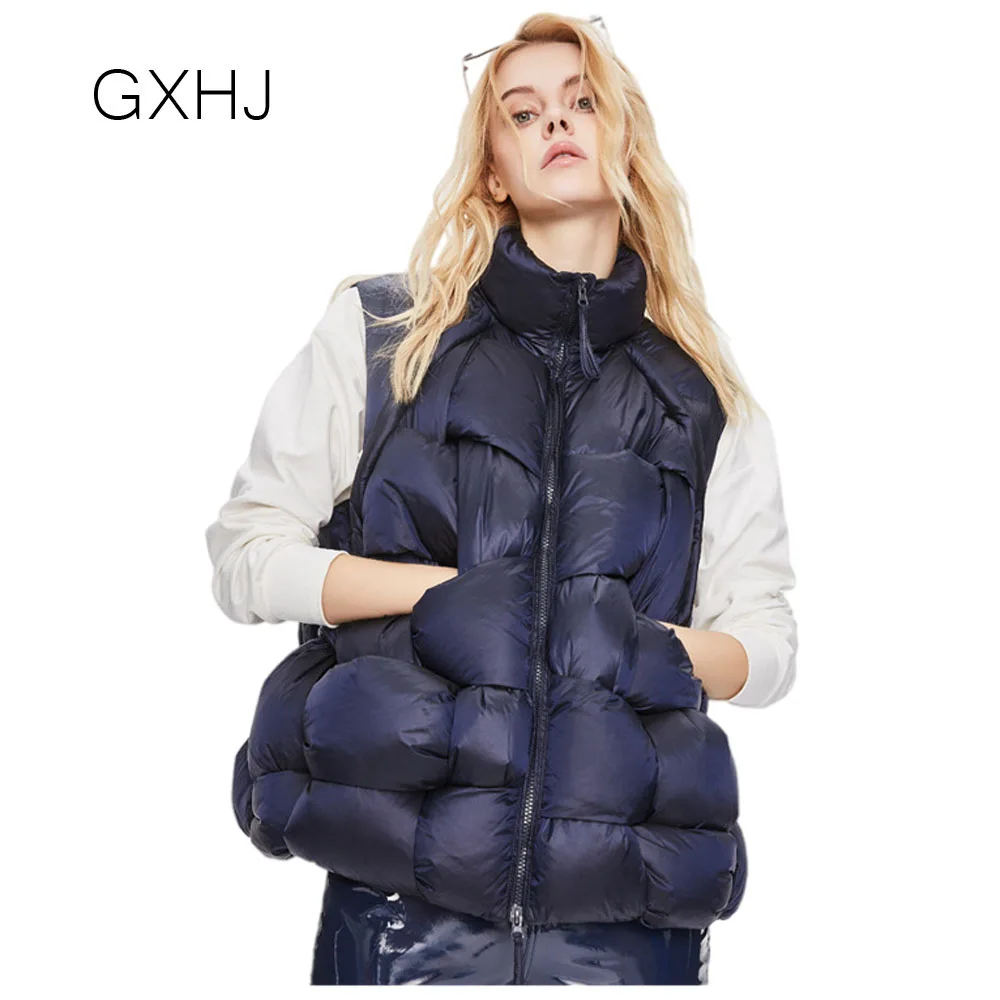 

Брендовая модная зимняя куртка, женское пуховое пальто, женская толстая куртка на 90% белом утином пуху, жилет, женское теплое пальто без рука...