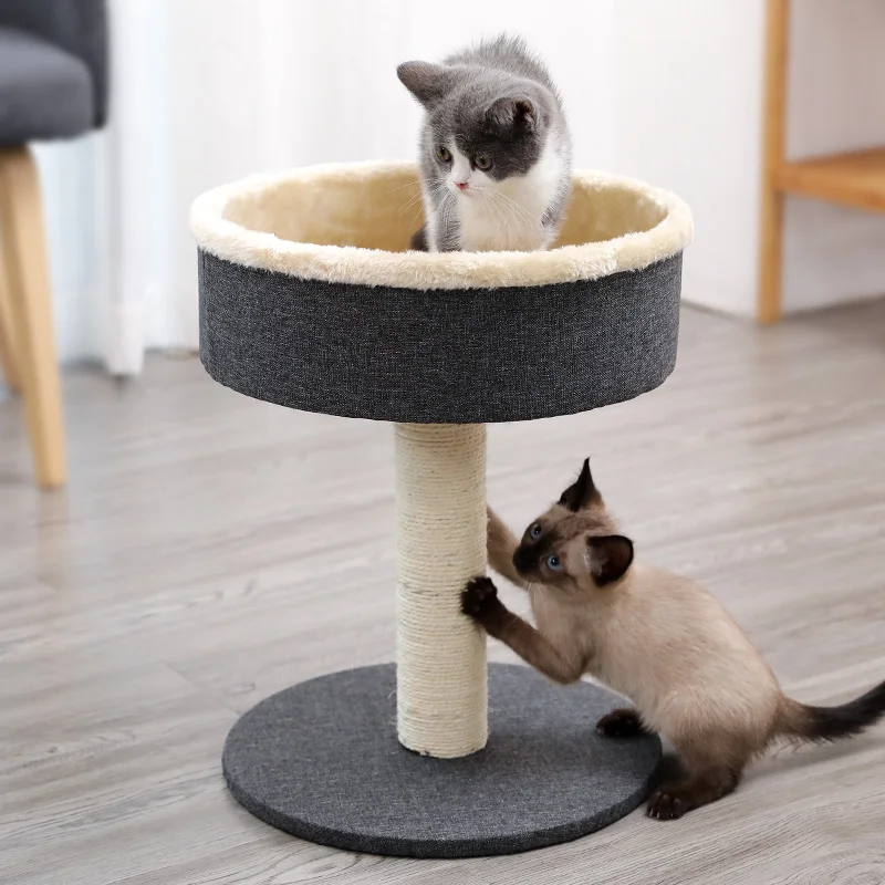 

House Scratching Climbing Frame Wood Cat Tree Wood Cat Scratch Post Scratcher House Ladder Katten Krabpaal Cat Tree JJ60MZP
