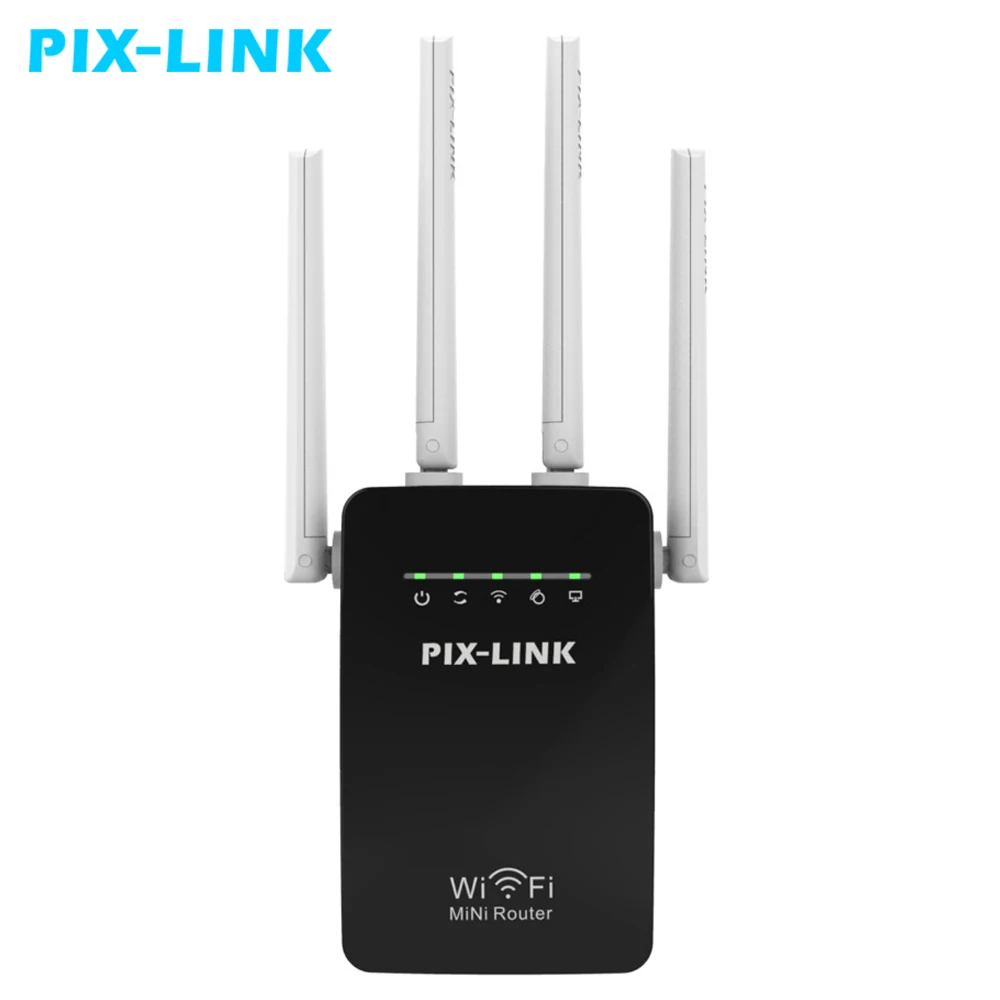

Ретранслятор беспроводной Pixlink WR09, 300 Мбит/с, 4 внешних антенны