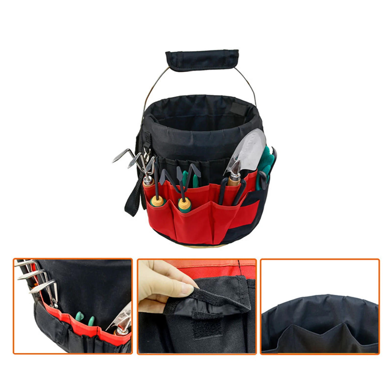 

42 Pockets Bucket Tool Bag Tote Pouch Caddy Organizer Fit 5 Gallon Buckets