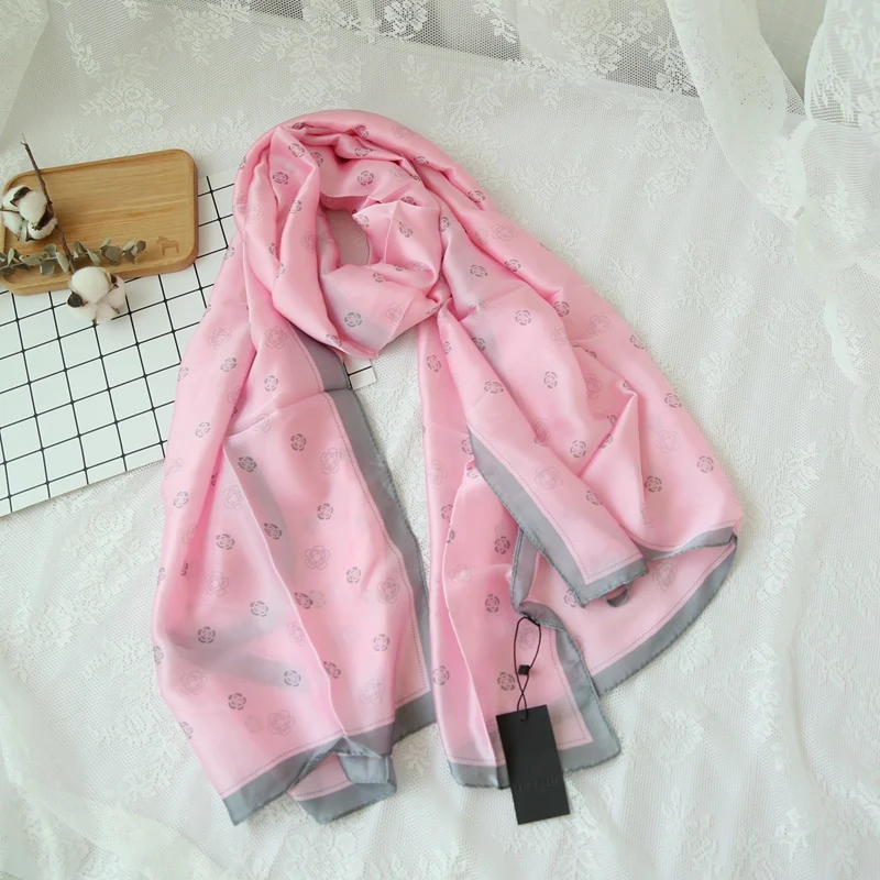 Мода 100% натуральный шелк хиджаб Женская Роскошная брендовая Дизайнерская обувь