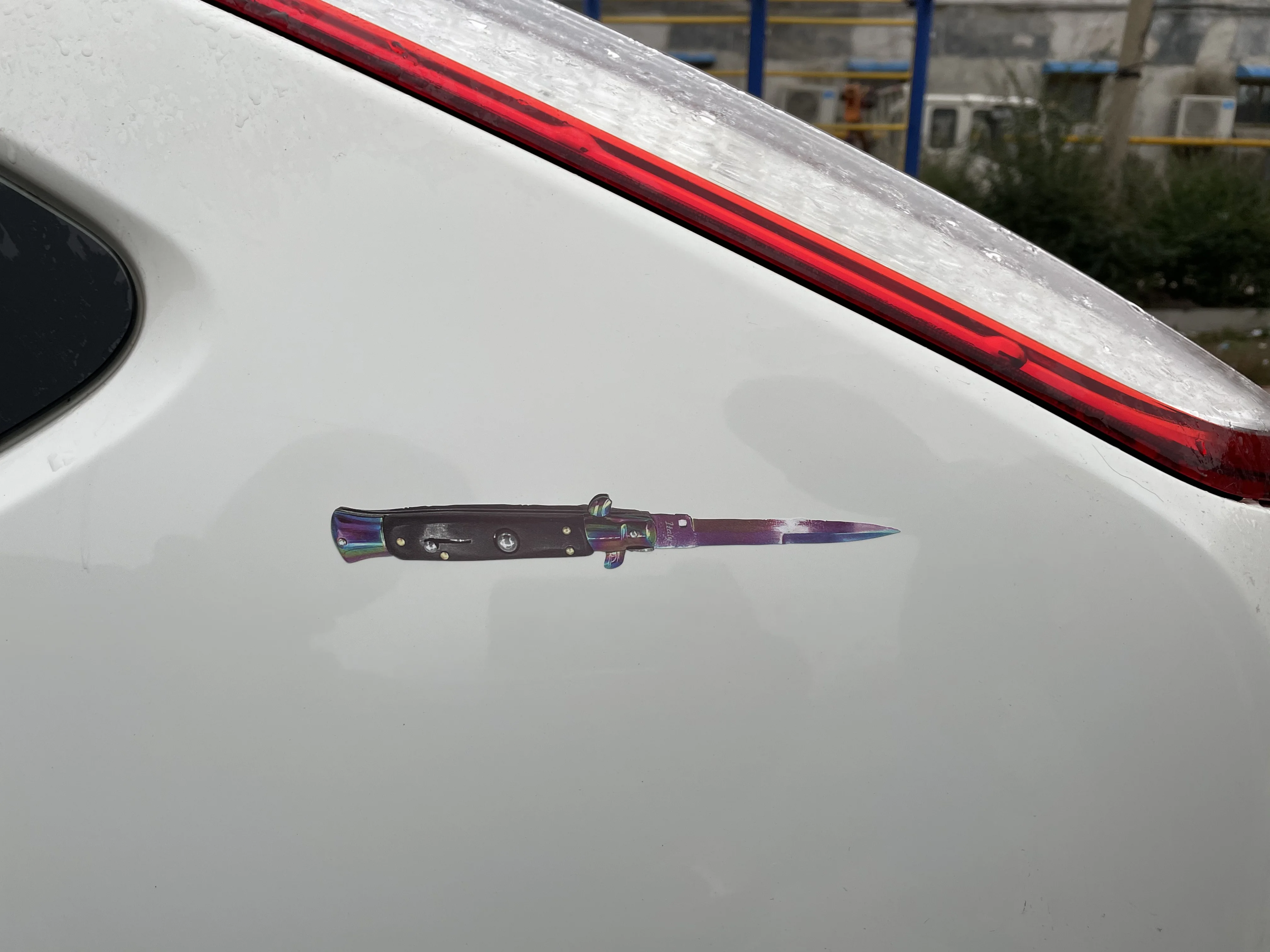 

15cm X 10cm for Automatic Switchblade Knife Car Truck Decal Bumper Window Graffiti Stickers Suitable for Vehicle