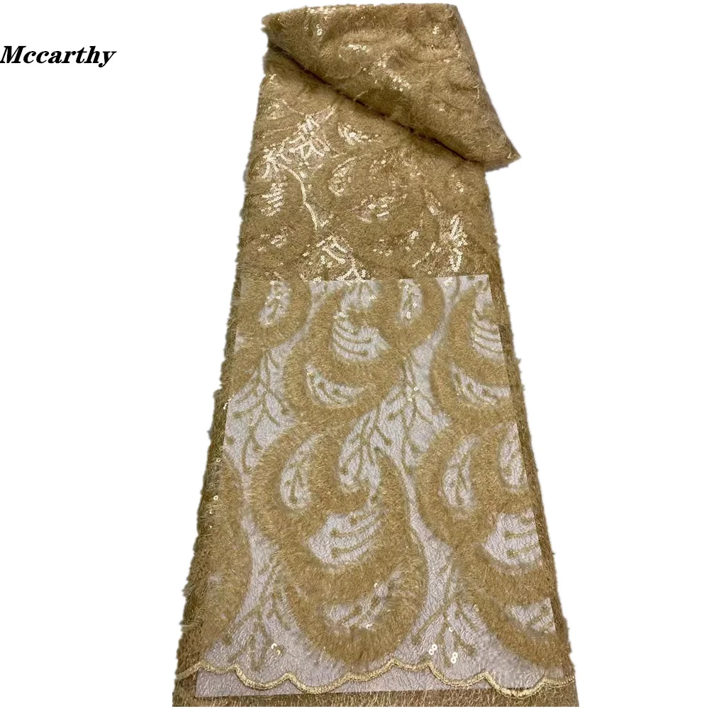 

Nigerian Lace Fabric With Sequins For Wedding 2021 High Quality Embroidery Tulle Lace French Net Lace African Lace Fabric 5yards