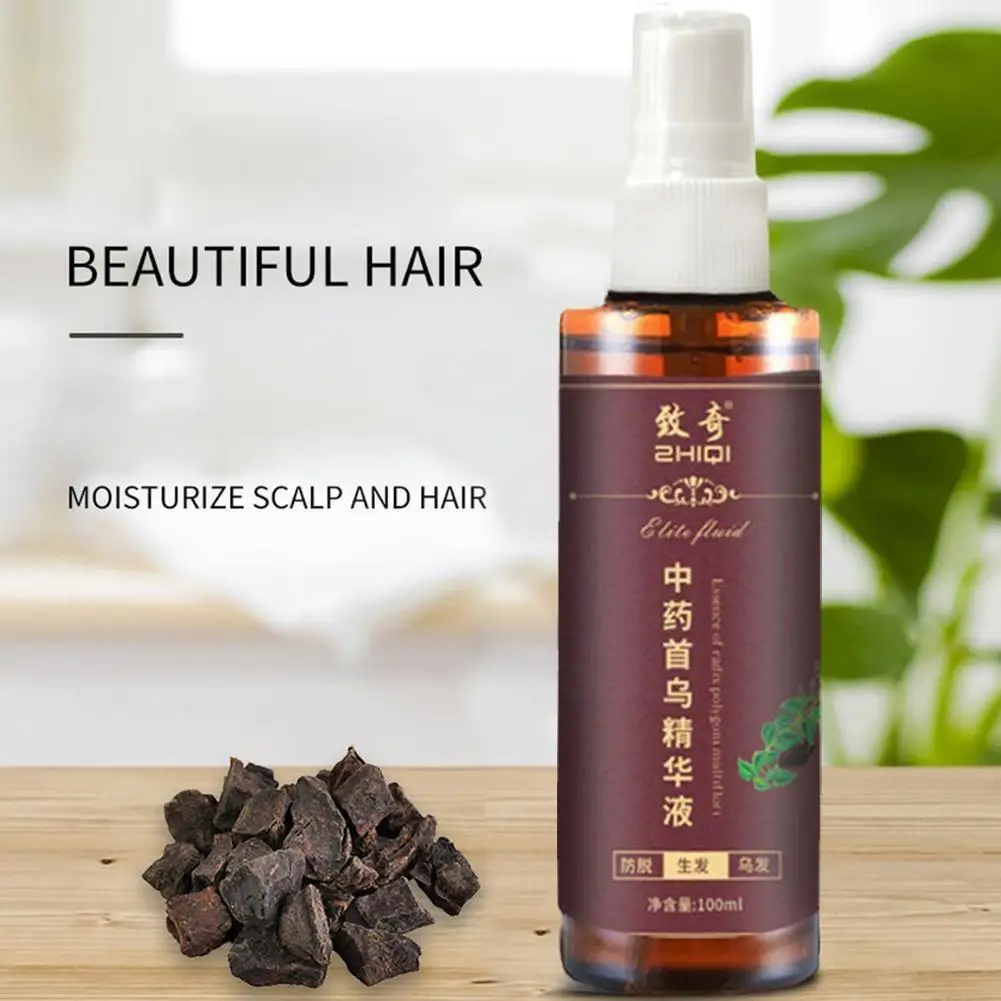 

Herbal Black Hair Essence White Hair Turns Black Hair Black Hair Middle-aged And Older Hair White Nourish Anti-drop B8z4