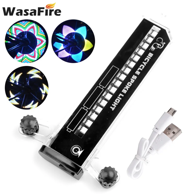 Велосипедный фонарь 32 светодиодный USB-зарядка Предупреждение ждающий сигнал для