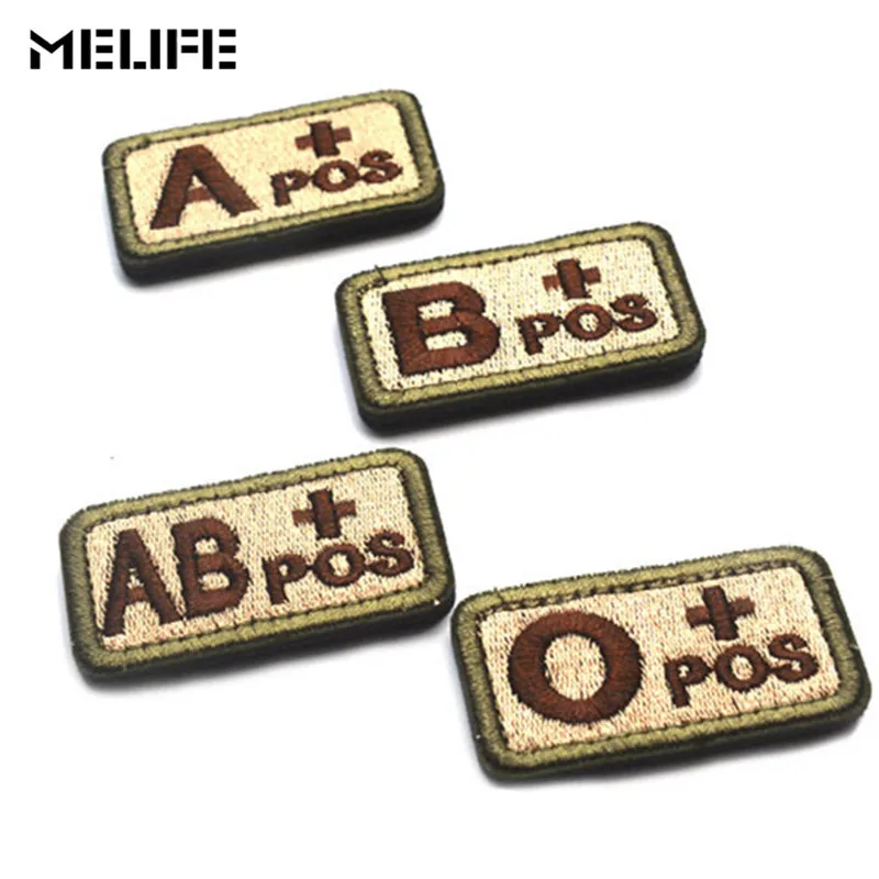 

Souvenir 3D Embroidery Blood Type Patch For Group Military Tactical Patches A+ O+ B+ AB+ Positive A- B- AB- O- Negative badges