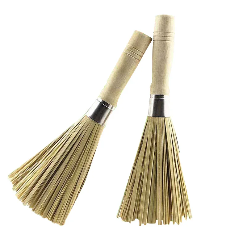 Бамбуковые щетки для кастрюль с длинной ручкой щетка мытья посуды кухонный