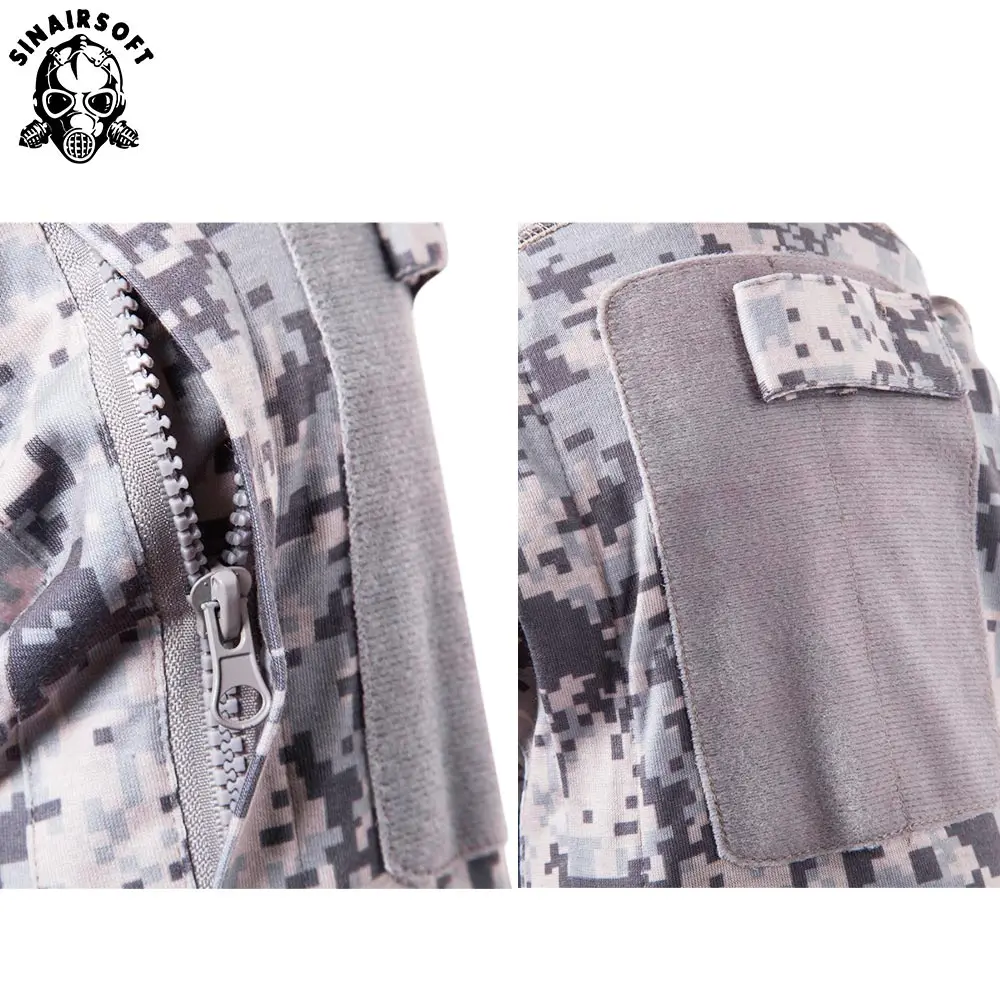SINAIRSOFT Мужская армейская зеленая тактическая футболка с длинным рукавом