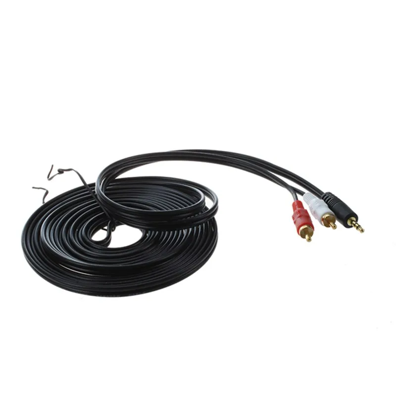 5m jack тюльпан на обоих концах для подключения внешних устройств к автомагнитоле 3 5