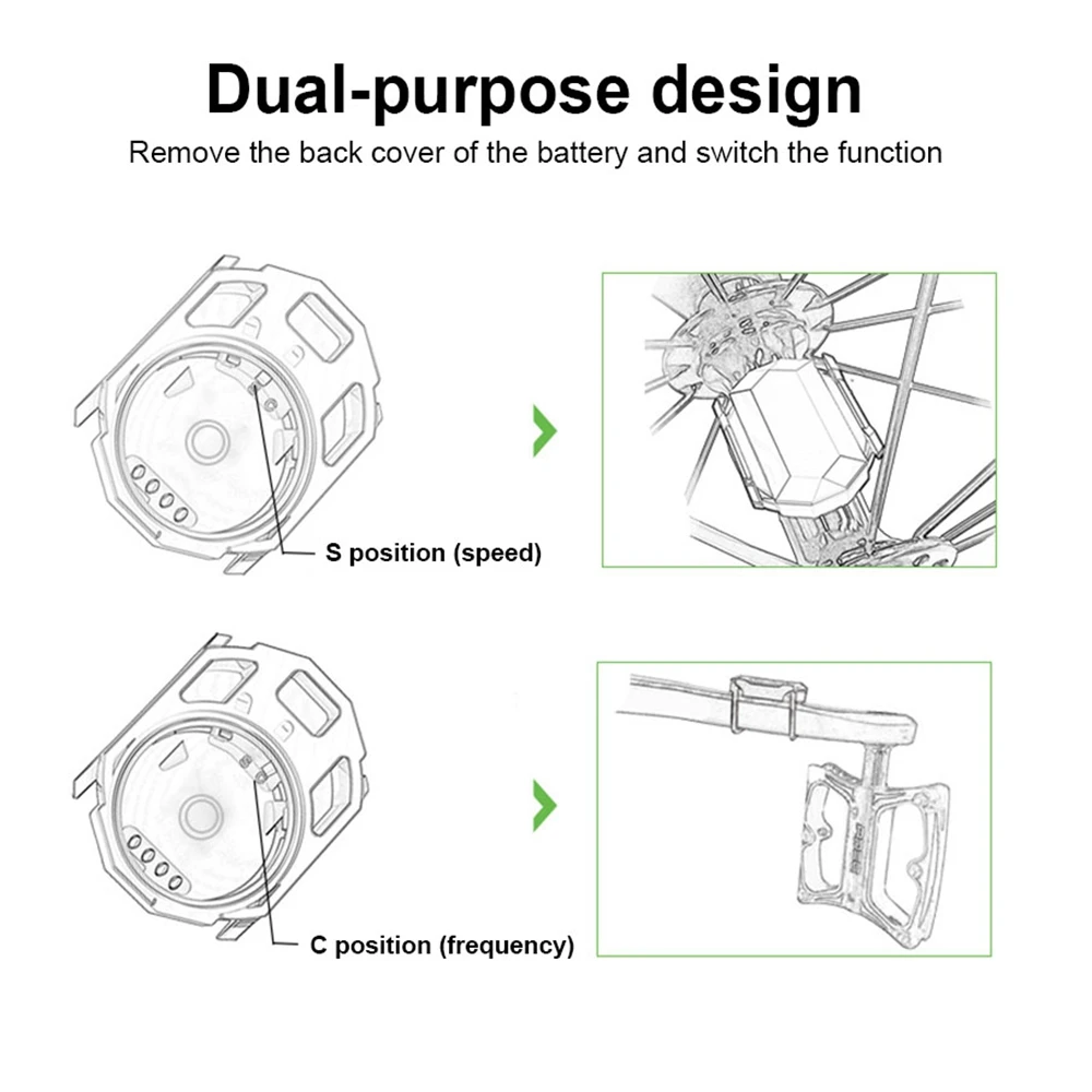 

Bike Speed Cadence Sensor ANT and Bluetooth 4.0 Wireless Bicycle RPM Bike waterproof Speed Sensor and Cadence Sensor 2-in-1