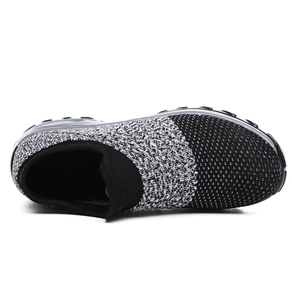 STRONGSHEN Women Platform Shoes Lady Flats Casual Black Ballet Comfortable Shoes Sock Slip On Dance Shoe Breathable Shoes Casual