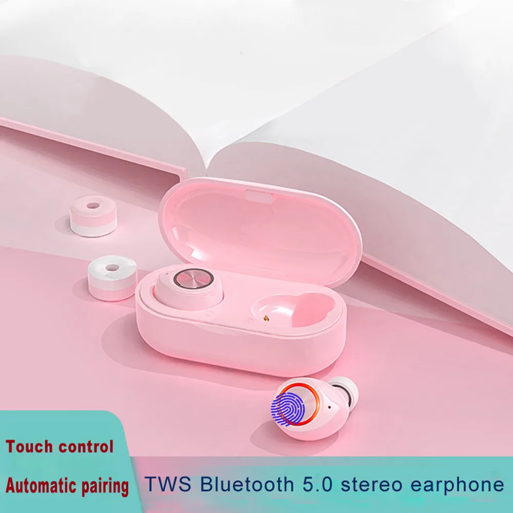 Беспроводные наушники Bluetooth HiFi гарнитура Lady Macaron TWS Touch Handsfree стереонаушники с