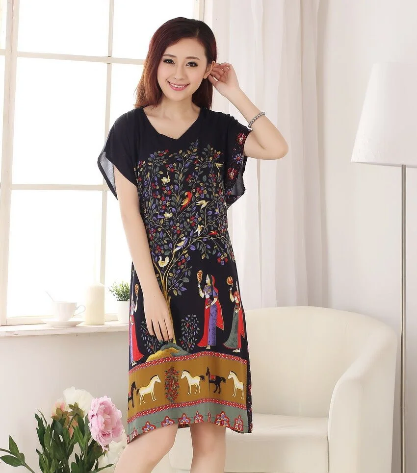 Женский халат с цветочным принтом один размер S/M/L/XL/XXL/XXXL/4XL | Женская одежда