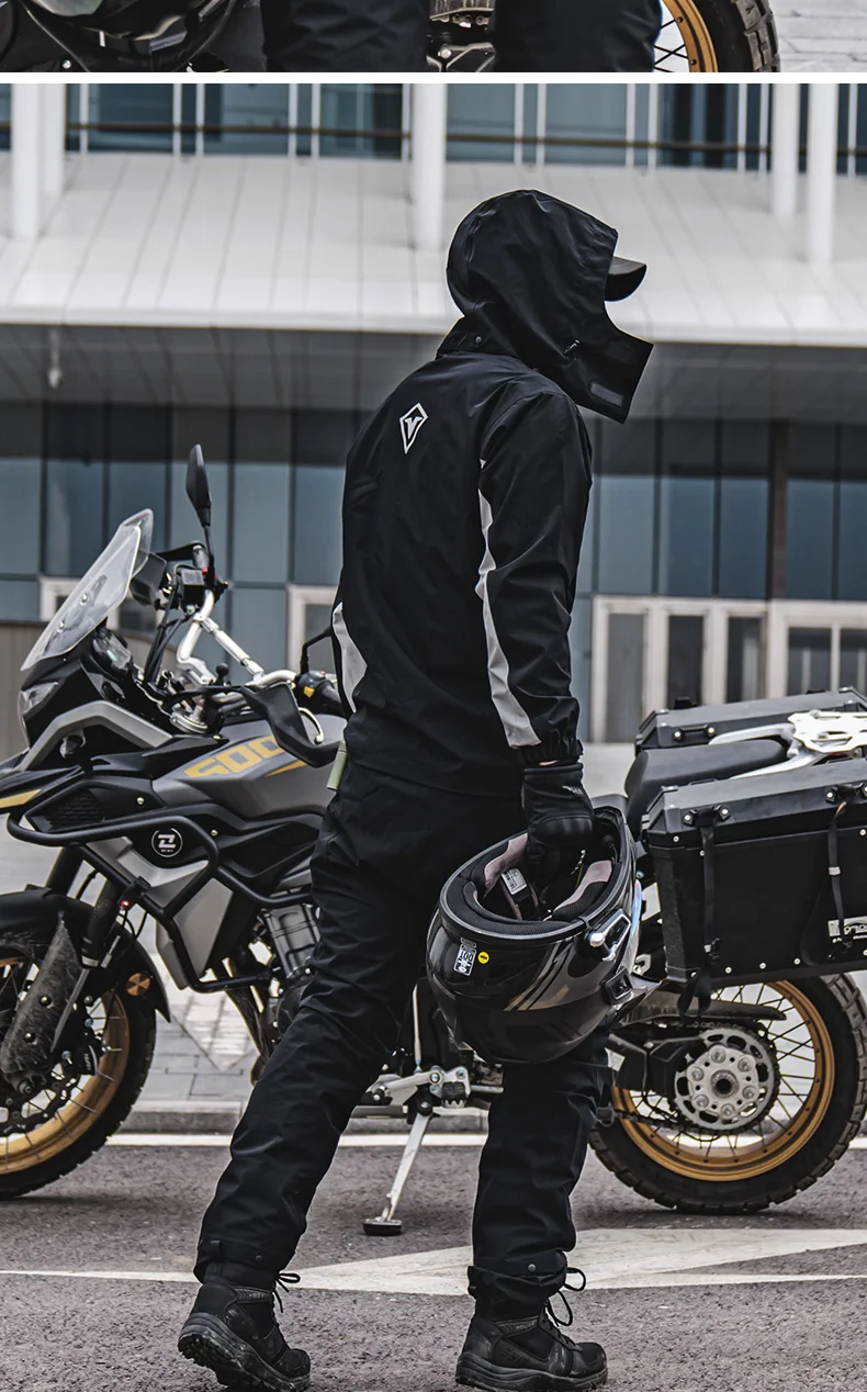 Дождевик мотоциклетный с разрезом водонепроницаемый полноразмерный дождевик