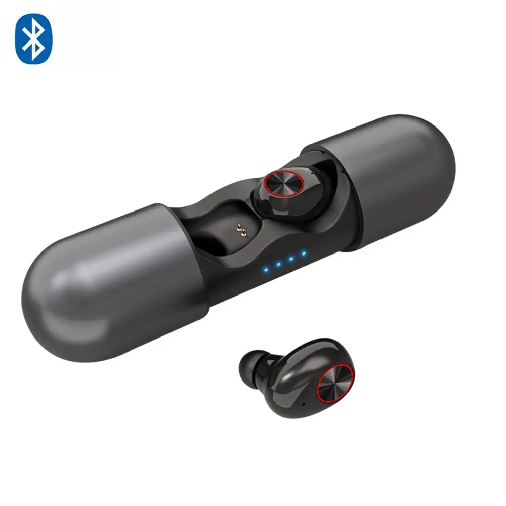 TWS V8 мини bluetooth-гарнитура наушники с зарядной камерой без задержки HD вызов