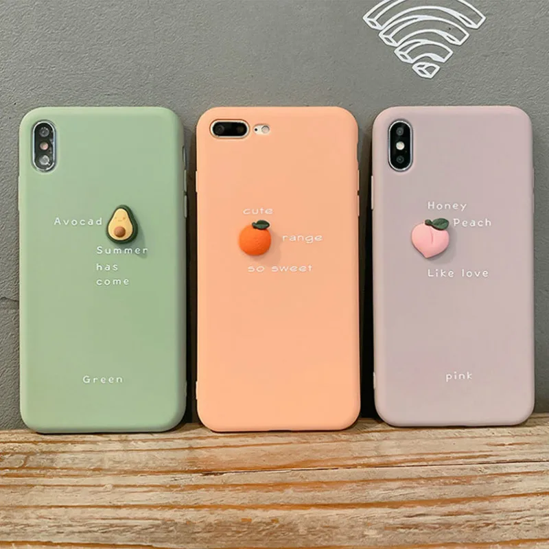 Милый фруктовый мобильный чехол для телефона Iphone11 8 7 6 Plus X XR XS MAX мультяшный Мягкий