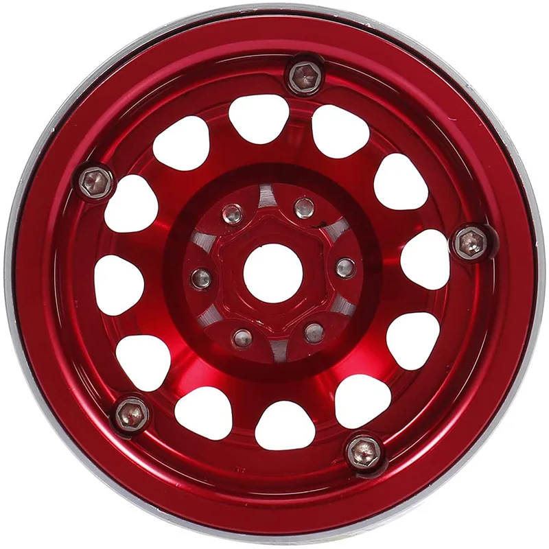 

4PCS 1/10 RC Rock Crawler Aluminum 2.2 Beadlock Wheel Rims for Axial SCX10 Capra Wraith 90048 90018 Traxxas TRX4