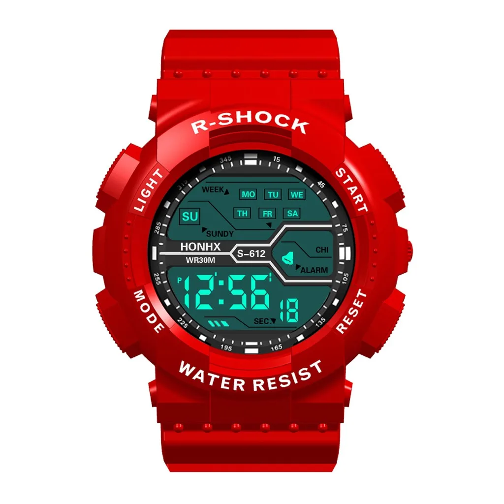 

Fashion Waterproof Men's Boy Lcd Digital Stopwatch Date Rubber Sport Wristul