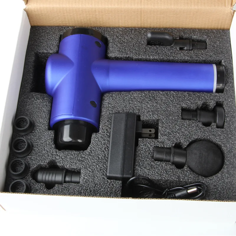 

Fascia Massager Gun Relaxing Muscle Electric Impact Grab Massage Gun Fitness Stick Deep Vibration Massageador Corporal 6 Heads