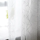 Тюлевые занавески LISM в белую полоску для гостиной, спальни, современные льняные вуали, прозрачные оконные занавески, занавески, s для фотографий