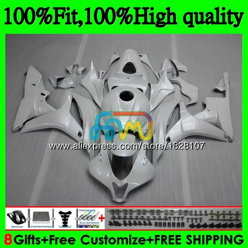 

Injection For HONDA CBR600 CBR 600 RR CC 600RR 600F5 F5 07 08 60BS.18 CBR600RR CBR600F5 600CC 2007 2008 OEM Fairing Pearl White