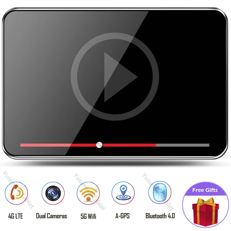 Смартфон 10 дюймов 4G LTE Android 9 0 8 ядер 64 Гб ПЗУ разрешение 1920*1200 две Sim-карты |