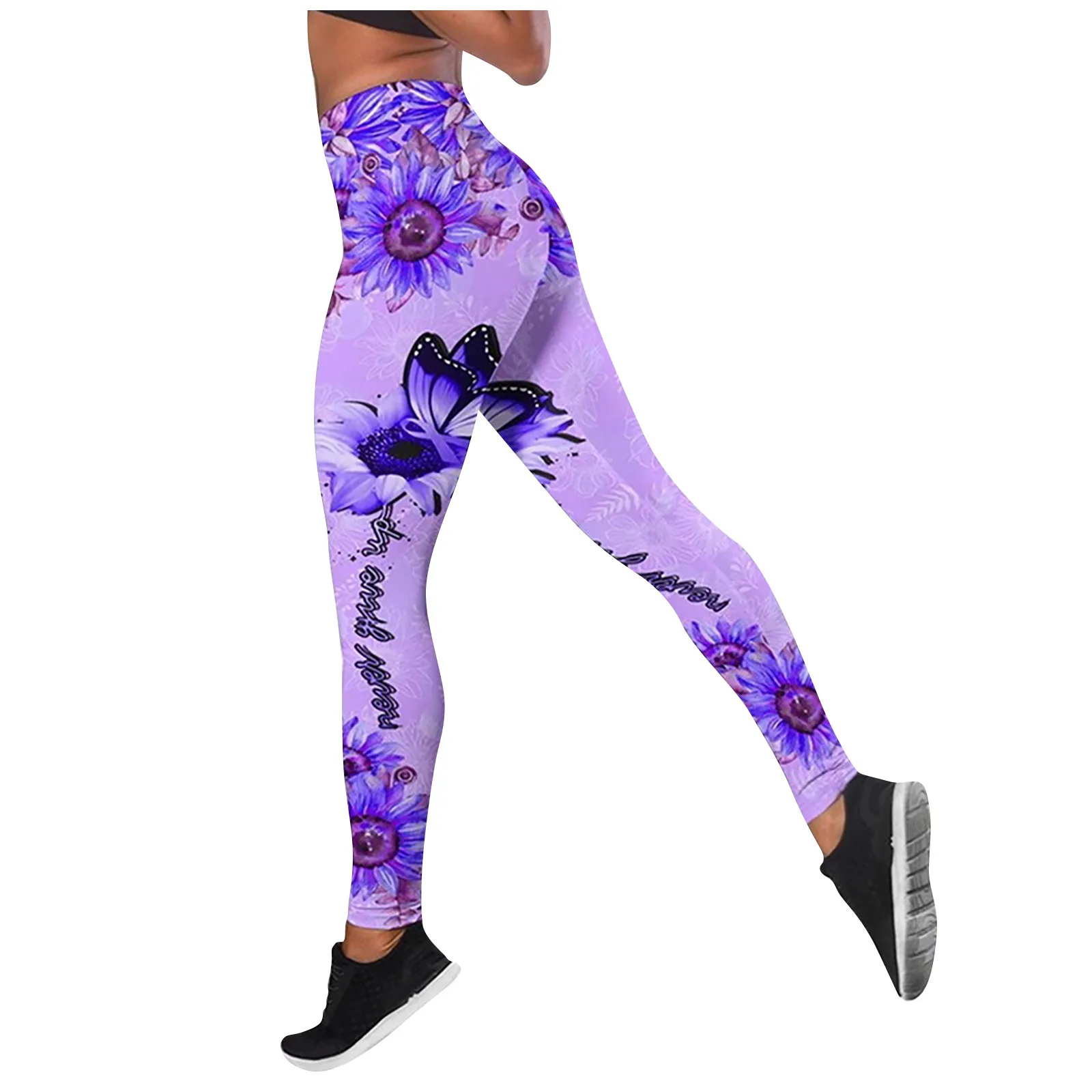 

Fashion Women's Flower Printed Leggings High Waist Ankle Length Fitness Joggers Women Yo-Ga Sportwear Leggings pantalon femme